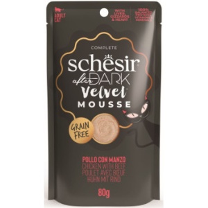 Schesir After Dark Plic, Mousse cu Pui si Vita, hrana umeda pisici, 80G