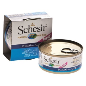Schesir Junior cu ton si aloe, hrana umeda caini, 150G