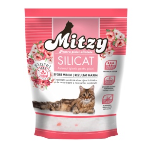 Silicat pentru litiera cu miros floral Mitzy, 3.8L