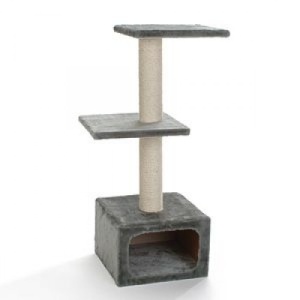 Sisal gri pentru pisici Dora, 37x37x92 cm