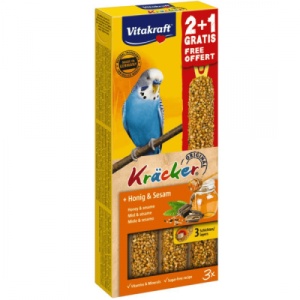 Vitakraft Baton Kracker Miere, suplimente perusi, 60G + 30G Gratis