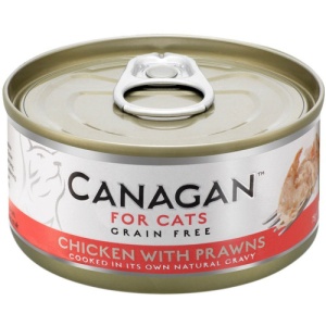 Canagan Cat Pui si Creveti, hrana umeda pisici, 75G