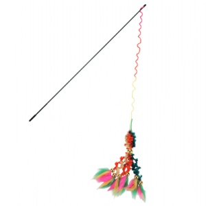 Jucarie pentru pisici Beeztees Undita snururi cu bile, 46 cm PP430417
