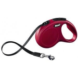 Lesa pentru caini Flexi New Classic Banda, S 5M Rosu