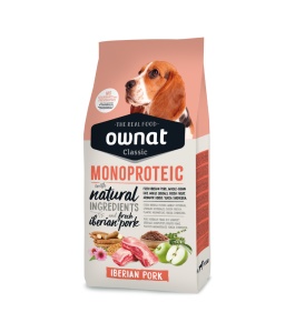 Ownat Classic Monoproteic Porc Iberian, hrana uscata caini, 12 KG