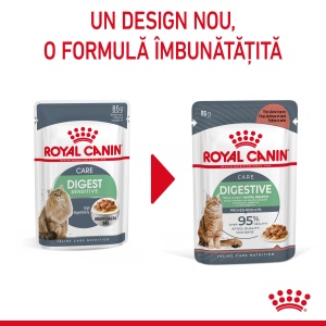 Royal Canin Digest Sensitive Care Adult, hrana umeda pisica, confort digestiv (in sos), 12 x 85G - Img 7