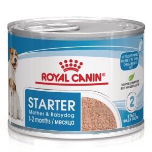 Royal Canin Starter Mousse, mama si puiul, hrana umeda caine (textura spumoasa), 195G - Img 7