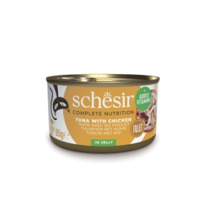 Schesir conserva Ton si Pui in jeleu, hrana umeda pisici, 85G