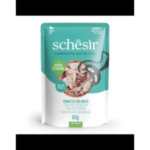 Schesir plic ton si dorada in jeleu, hrana umeda pisici, 85G
