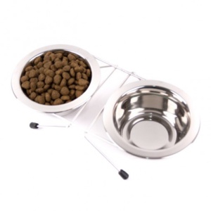 Set 2 castroane si suport pentru caini Enjoy, 0.4L