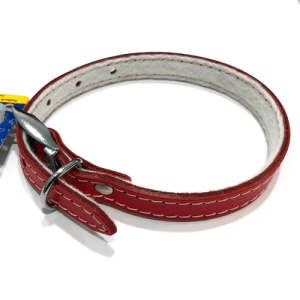 Zgarda din piele Enjoy HQ M Rosu, 15x400mm