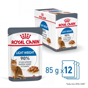 Royal Canin Light Weight Care Adult, hrana umeda pisica, limitarea cresterii in greutate (in sos), 12 x 85G - Img 2