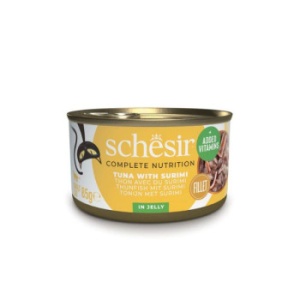 Schesir conserva cu ton si surimi in jeleu, hrana umeda pisici, 85G