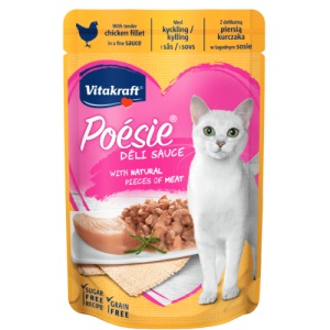 Vitakraft Plic Poesie Pui in File in Sos, hrana umeda pisici, 85G