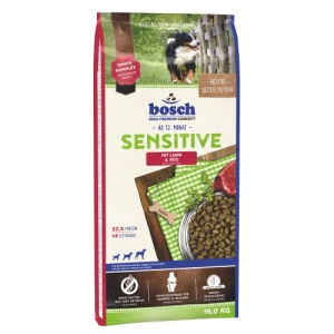 Bosch Sensitive cu Miel si Orez, hrana uscata caini, 15KG