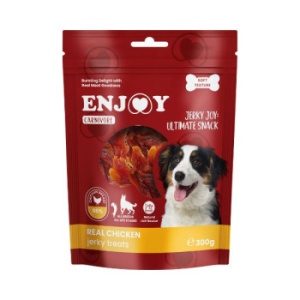 Enjoy Carnivore Real Chicken Jerky Treats cu Pui, recompense caini, 300G