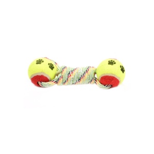 Jucarie pentru caini sfoara cu mingi de tenis Enjoy, 23 cm