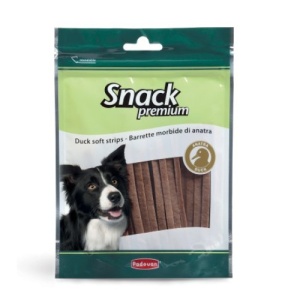 Padovan Snack Premium Duck Soft Strips, recompense caini, 100G