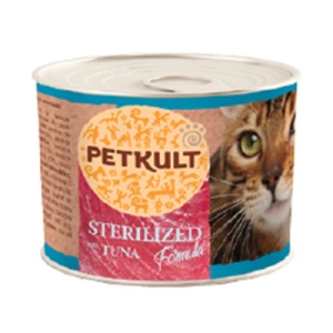 Petkult Sterilised Ton, hrana umeda pisici, 185G