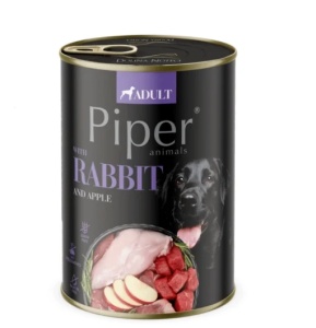 PIPER DOG- Carne de iepure si mar, hrana umeda caini, 400G