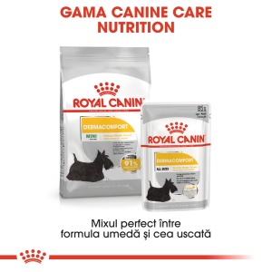 Royal Canin Dermacomfort Adult, hrana umeda caine, prevenirea iritatiilor pielii (pate), 12 x 85G - Img 5