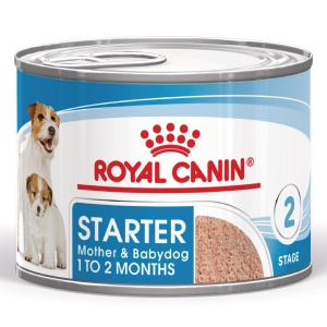 Royal Canin Starter Mousse, mama si puiul, hrana umeda caine (textura spumoasa), 195G