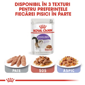 Royal Canin Sterilised Adult hrana umeda pisica sterilizata (in sos), 12 x 85G - Img 3