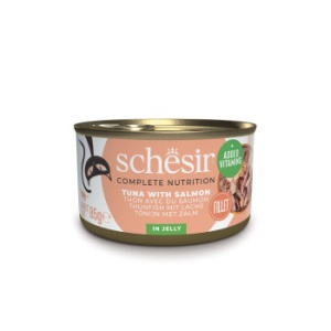 Schesir conserva Ton si Somon in jeleu, hrana umeda pisici, 85G