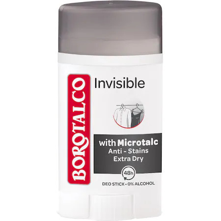 DEODORANT STICK BOROTALCO INVISIBLE 40 ML.