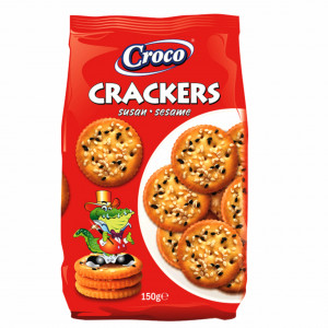 BISCUITI CROCO CRACKERSI CU SUSAN 150 GR.
