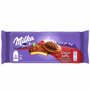 BISCUITI MILKA CHOCO JAFFA CU ZMEURA 147 GR.