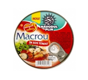 MACROU IN SOS TOMAT 160 GR NAVODUL PLIN