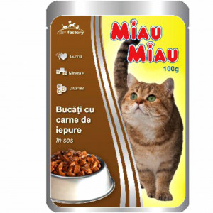 MIAU MIAU PLIC 100 GR. IEPURE