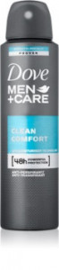 DEODORANT DOVE CLEAN CONFORT 150 ML.