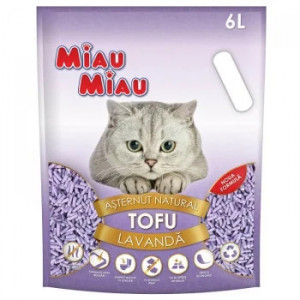 ASTERNUT PENTRU PISICI MIAU MIAU TOFU LAVANDA 6L