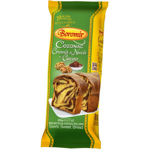 Cozonac cremă nucă și cacao 450g