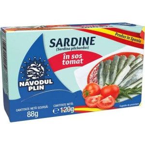 SARDINE IN SOS TOMAT NAVODUL PLIN 170 GR.