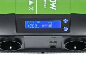 INVERTOR CU SINUS PUR 2000W, 12V/230V 50HZ, DISPLAY COMANDA CU CABLU 5 METRI, MODEL HK2000P - Img 5