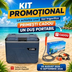 Lada Frigorifica Portabila cu Compresor, 12V/24V/230V, 45 litri, Bluetooth, RONIC SOG-45