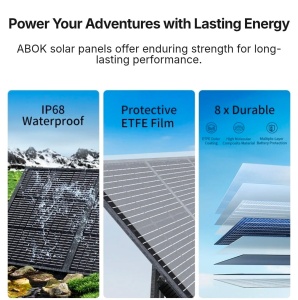 Panou solar portabil ABOK CFR400, 400W, Pliabil in 4 bucati, IP68 - Img 10