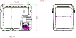 Lada Frigorifica Portabila cu Compresor, 12V/24V/230V, 45 litri, Bluetooth, RONIC SOG-45 - Img 5