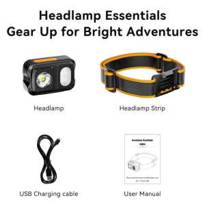 LANTERNA DE CAP FRONTALA CU LED REINCARCABILA, 550 LUMENI, MODEL SKYWOODS OHL550 - Img 11
