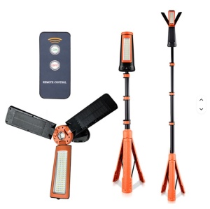 Lanterna/Proiector solar LED, stand tripod aluminiu extensibil 2.1 metri, RONIC CY300 - Img 8
