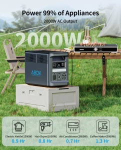 Statie curent portabila, 2000W (1536 Wh), LiFePO4, model ABOK Ark2000 - Img 11