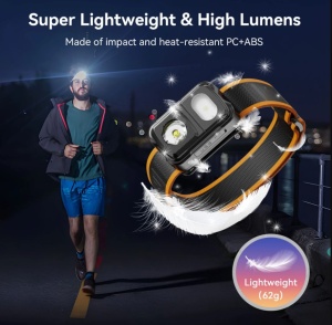 LANTERNA DE CAP FRONTALA CU LED REINCARCABILA, 550 LUMENI, MODEL SKYWOODS OHL550 - Img 10