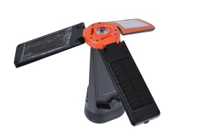 Lanterna/Proiector solar LED, stand tripod aluminiu extensibil 2.1 metri, RONIC CY300 - Img 6