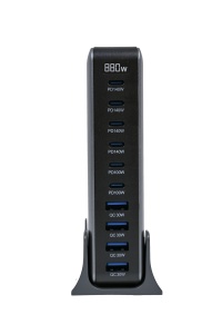 Statia de Incarcare Tower, tehnologie GaN4, model RONIC J-107, 880W, 10 porturi USB - Img 3