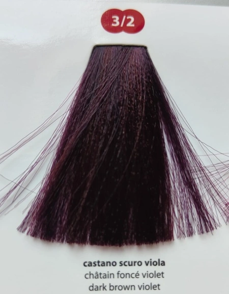 vopsea de par profesionala acoperire perfecta a firelor albe castaniu inchis violet