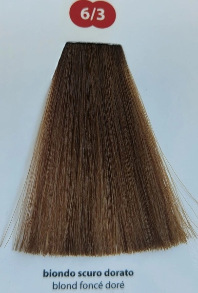 Vopsea profesională de păr cu ulei de cocos - 6/3 Blond inchis auriu 100ml - Img 2