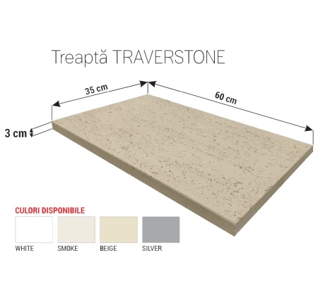 Treapta colt TRAVERSTONE 60X35X3 SMOKE - Img 3